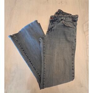 Tilt Women's Denim Huntington Flare Jean SZ 7 Y2K Raw Hem Low Rise